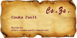 Csuka Zsolt névjegykártya